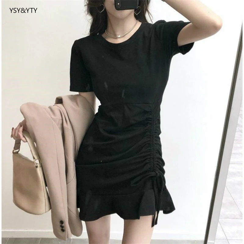 2019 new summer drawstring ruffled slim slimming fashion sexy casual beach vacation short-sleeved round neck dress
2019 new summer drawstring ruffled slim slimming fashion sexy casual beach vacation short-sleeved round neck dress