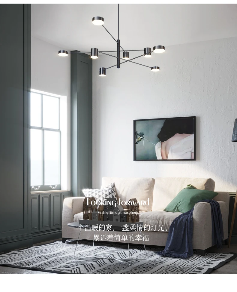 LukLoy Modern Chandelier Suspension Lighting Fixture Living Room Ceiling Hang Lamps Hanglamp Kitchen Branch Pendant Lamps Lights (16)