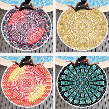 Round Beach Towel With Mandala pattern Printed Microfiber 150cm For Summer Swimming Picnic Tapestry Blanket GT-069
Round Beach Towel With Mandala pattern Printed Microfiber 150cm For Summer Swimming Picnic Tapestry Blanket GT-069