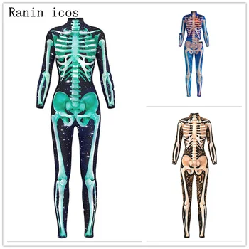 Skull Skeleton Jumpsuit Catsuit Sexy Cosplay Halloween Women 3D Bodysuit Fancy Spandex Dress Cosplay Costumes
Skull Skeleton Jumpsuit Catsuit Sexy Cosplay Halloween Women 3D Bodysuit Fancy Spandex Dress Cosplay Costumes