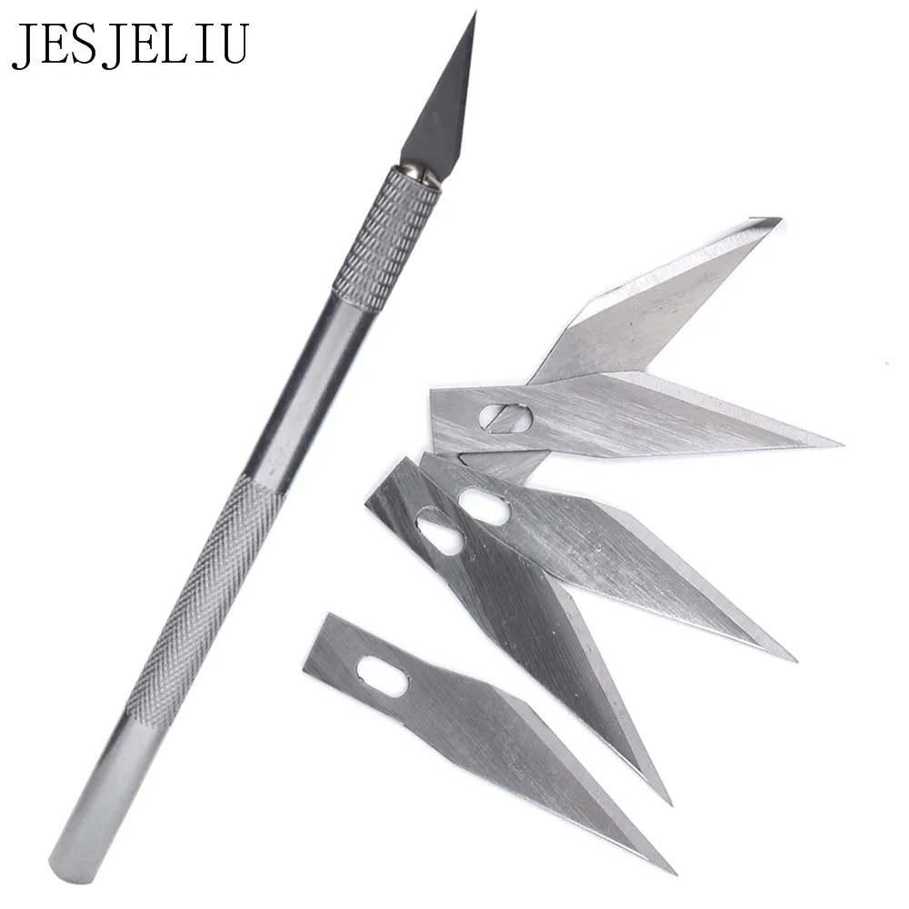 Non-Slip Metal Wood Carving Tools Fruit Food Craft Sculpture Engraving Utility Knife With 6 Blades For Stationery Art Supplies
Non-Slip Metal Wood Carving Tools Fruit Food Craft Sculpture Engraving Utility Knife With 6 Blades For Stationery Art Supplies