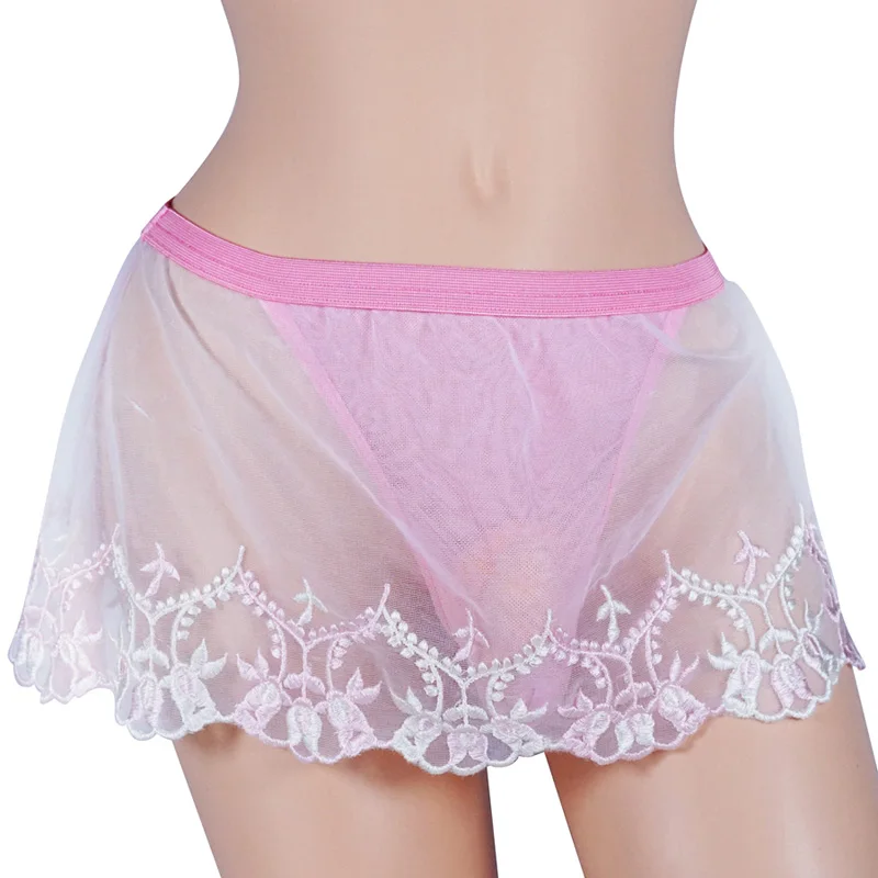 Lace Sissy Panties Sexy Lingerie with Bulge Pouch T back See through Skirted Gay Mens Underwear G string For Male Underpants
Lace Sissy Panties Sexy Lingerie with Bulge Pouch T back See through Skirted Gay Mens Underwear G string For Male Underpants