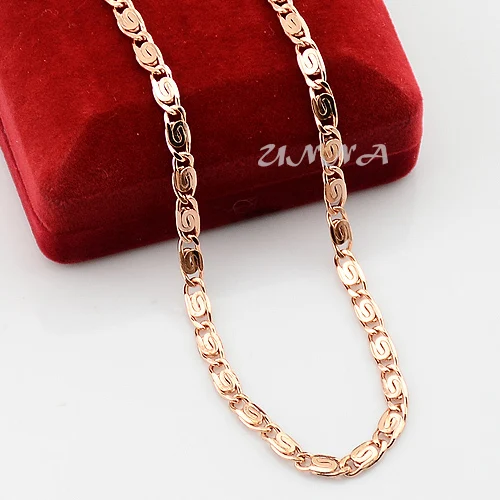 4.5mm Mens Womens Rose Gold Color Filled Link Chain Necklace Fashion Snail Jewelry Wholesale Retail
4.5mm Mens Womens Rose Gold Color Filled Link Chain Necklace Fashion Snail Jewelry Wholesale Retail