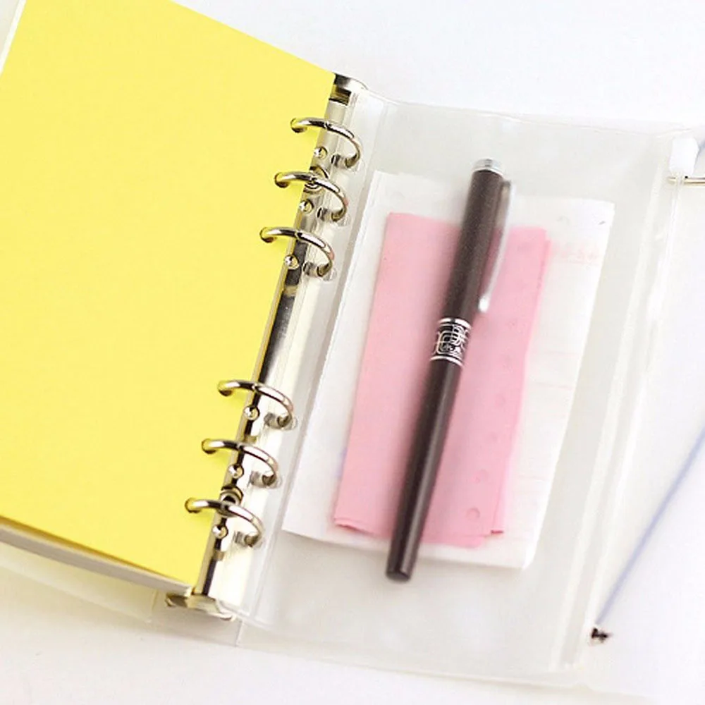 Transparent Storage Card Holder For A5 A6 A7 Binder Rings Notebook 6 Hole Zipper Bag Pouch Diary Planner Office School Supplies
Transparent Storage Card Holder For A5 A6 A7 Binder Rings Notebook 6 Hole Zipper Bag Pouch Diary Planner Office School Supplies