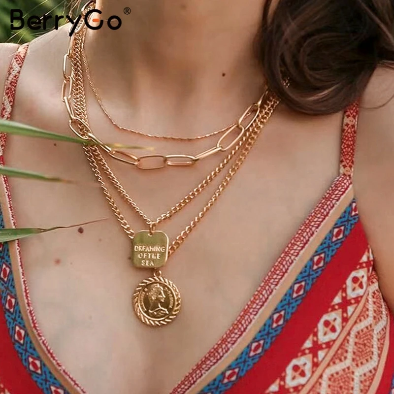 BerryGo Women necklace Multilayer statement necklace Trendy styles necklace long fine jewelry pendant necklaces accessories 2019
BerryGo Women necklace Multilayer statement necklace Trendy styles necklace long fine jewelry pendant necklaces accessories 2019