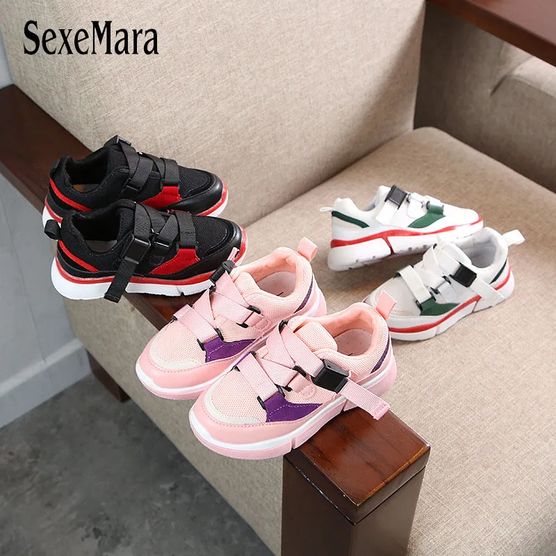 Unisex 2018 Pink Sport Children's Shoes for Girls Fashion Cross-tied Buckle Boys Sneakers Black/white child shoes tennis B08192
Unisex 2018 Pink Sport Children's Shoes for Girls Fashion Cross-tied Buckle Boys Sneakers Black/white child shoes tennis B08192
