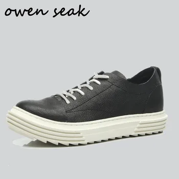 2018 Owen Seak Men Shoes Basic Luxury Trainers Genuine Leather Men Boots Casual Spring Brand Sneaker Lace Up Flats Black Shoes
2018 Owen Seak Men Shoes Basic Luxury Trainers Genuine Leather Men Boots Casual Spring Brand Sneaker Lace Up Flats Black Shoes