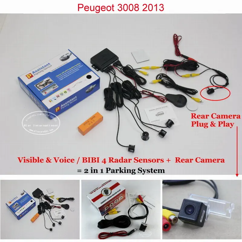 For Peugeot 3008 2013 - Car Parking Sensors + Rear View Camera = 2 in 1 Visual / BIBI Alarm Parking System
For Peugeot 3008 2013 - Car Parking Sensors + Rear View Camera = 2 in 1 Visual / BIBI Alarm Parking System