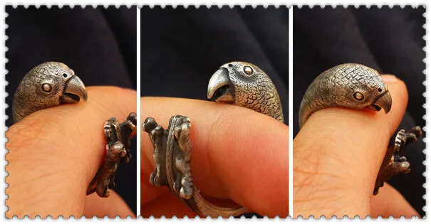 1PCS wholesale Retro Zinc Alloy punk Parrot Ring free size cute animal cageling bird Ring jewelry for all pet lovers
1PCS wholesale Retro Zinc Alloy punk Parrot Ring free size cute animal cageling bird Ring jewelry for all pet lovers