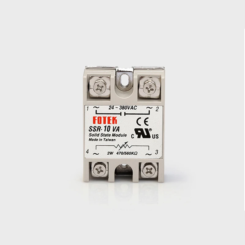 Single Phase SSR-10VA 10A ohm to AC Solid State Relay 470-560K ohm 2w TO 24-380V AC SSR 10DD
Single Phase SSR-10VA 10A ohm to AC Solid State Relay 470-560K ohm 2w TO 24-380V AC SSR 10DD