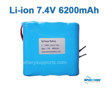 SuPower 7.2V 7.4V 8.4V 18650 6200mAh Lithium ion Li-ion Rechargeable Battery Pack Max. 2A with built-in protection circuit board
SuPower 7.2V 7.4V 8.4V 18650 6200mAh Lithium ion Li-ion Rechargeable Battery Pack Max. 2A with built-in protection circuit board
