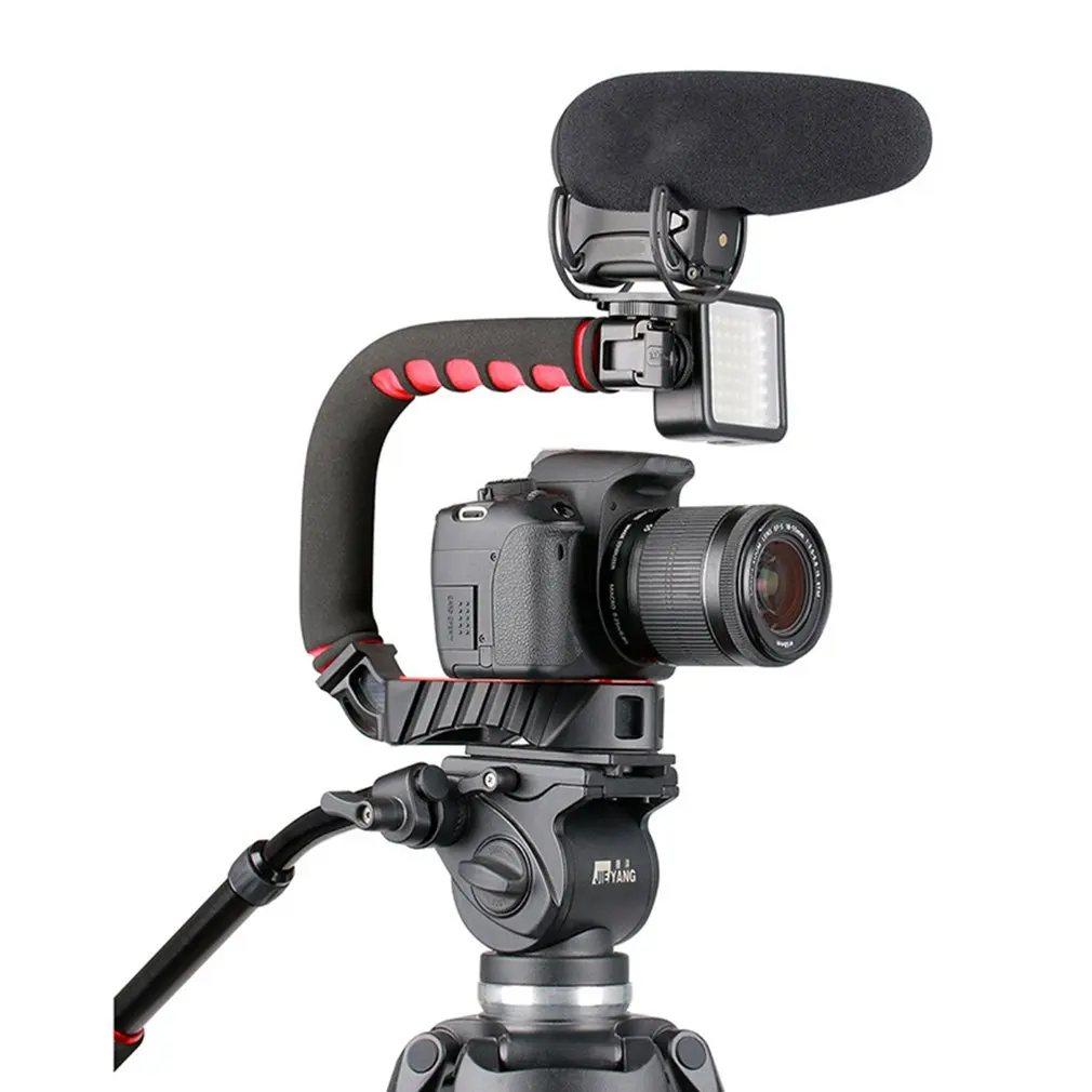 U-Grip Triple Shoe Mount Video Action Stabilizing Handle Grip Rig for Smartphone for Canon for Sony DSLR Camera
U-Grip Triple Shoe Mount Video Action Stabilizing Handle Grip Rig for Smartphone for Canon for Sony DSLR Camera