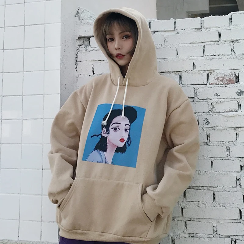 Polerones Mujer 2018 Autumn Womens Sweatshirts Hoodies Korean Ulzzang Harajuku Cartoon Long Sleeve Fleece Hooded Sweatshirt Top
Polerones Mujer 2018 Autumn Womens Sweatshirts Hoodies Korean Ulzzang Harajuku Cartoon Long Sleeve Fleece Hooded Sweatshirt Top