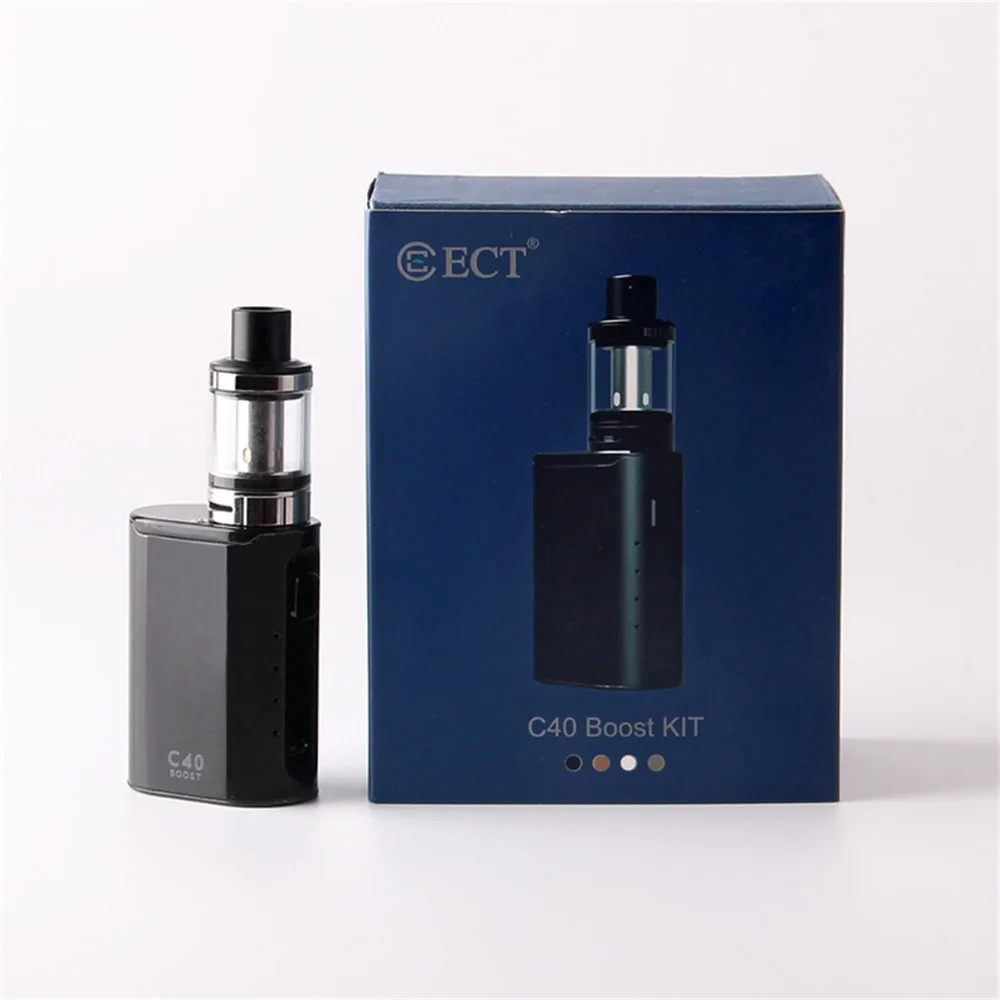 Original ECT C40 Boost kit Box Mod 1800mah Ego Vape 2ML Elfin tank E-Cigarettes Vaporizer E Hookah Electronic Cigarette kit