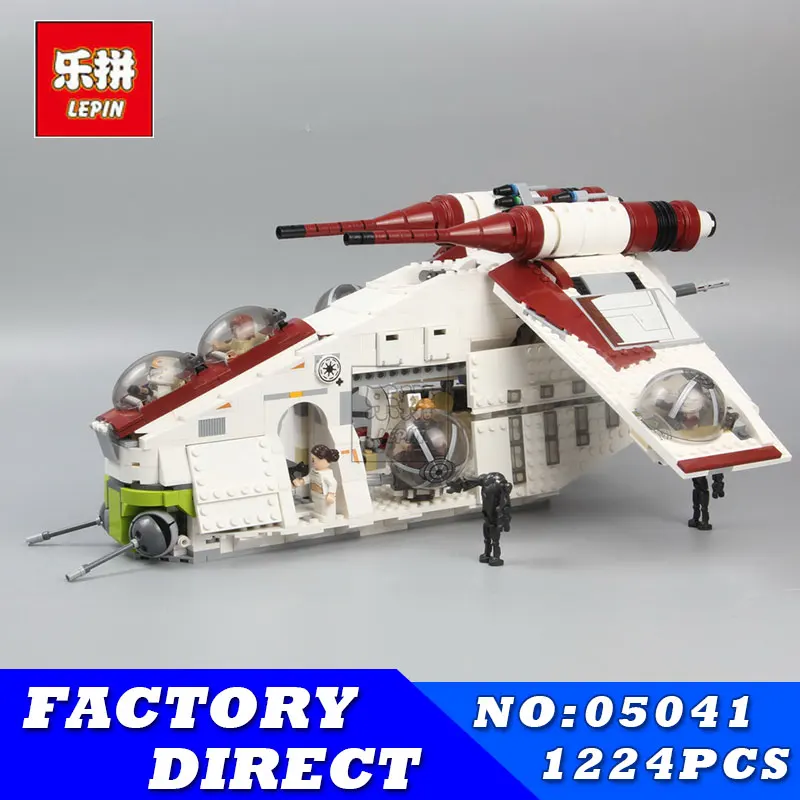 Republic Gunship LEPIN 05041 1175Pcs Stars Series Wars Educational Model Building Blocks Bricks Compatible Toy for Children Gift
Republic Gunship LEPIN 05041 1175Pcs Stars Series Wars Educational Model Building Blocks Bricks Compatible Toy for Children Gift