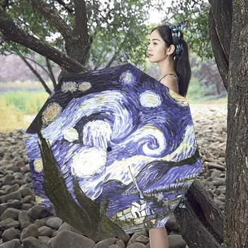 Van Gogh Oil Painting Arts Umbrella Rain Women Creative Stars Umbrellas Mujer Paraguas Parasol
Van Gogh Oil Painting Arts Umbrella Rain Women Creative Stars Umbrellas Mujer Paraguas Parasol