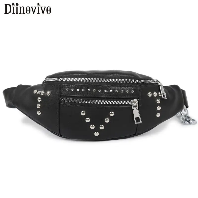 DIINOVIVO Rivet Designer Women's Belt Bag Fashion Fanny Pack PU Leather Hip Bag 2019 Chest Bag Casual Waist Bags Female WHDV1082
DIINOVIVO Rivet Designer Women's Belt Bag Fashion Fanny Pack PU Leather Hip Bag 2019 Chest Bag Casual Waist Bags Female WHDV1082