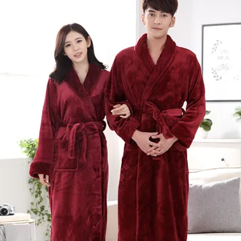 Hot Sale Lovers Silk Flannel Warm Long Bathrobe Women Dressing Gown Bride Kimono Bath Robe Femme Bridesmaid Robes Wedding Gowns
Hot Sale Lovers Silk Flannel Warm Long Bathrobe Women Dressing Gown Bride Kimono Bath Robe Femme Bridesmaid Robes Wedding Gowns