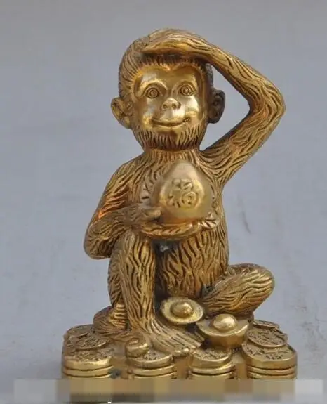 S3026 China fengshui bronze copper zodiac monkey animal wealth lucky Bullions statue
S3026 China fengshui bronze copper zodiac monkey animal wealth lucky Bullions statue