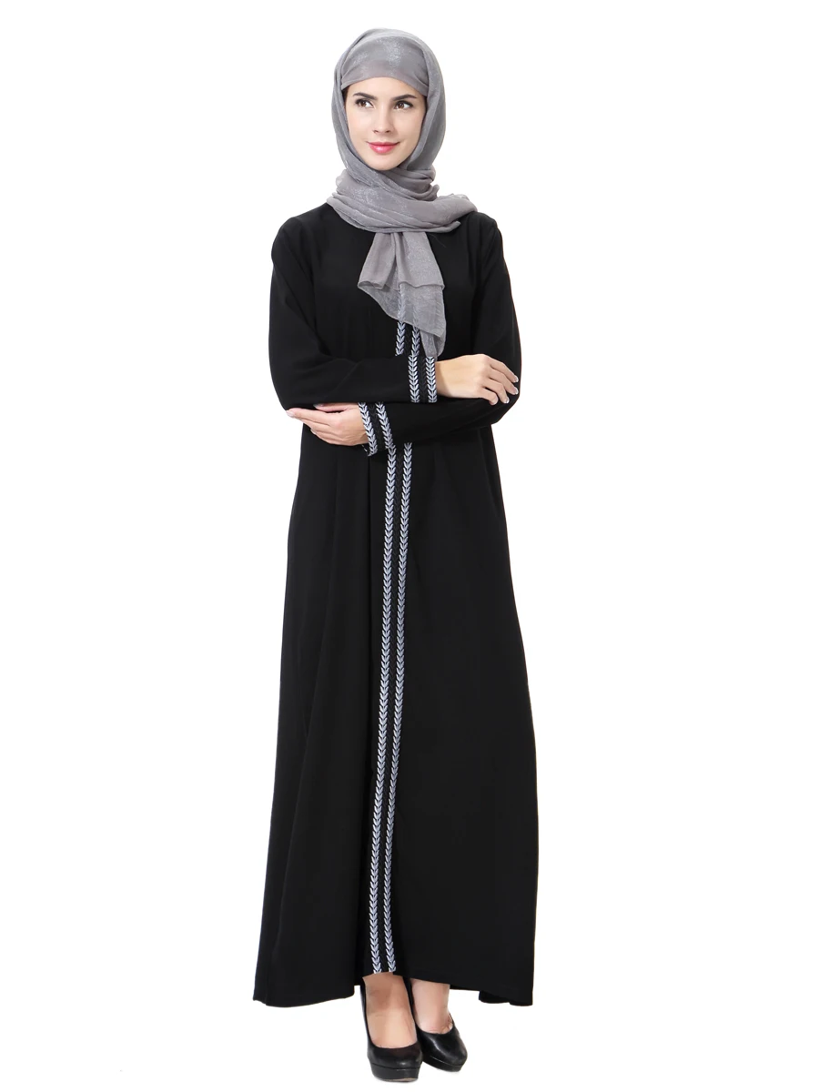 Muslim Abaya dubai Arab kaftan abayas for women, long sleeve round collar islamic dress Ladies Robe with Embroidery TH902
Muslim Abaya dubai Arab kaftan abayas for women, long sleeve round collar islamic dress Ladies Robe with Embroidery TH902