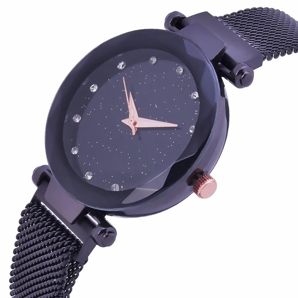 Top Brand Watches For Women's Rose Gold Mesh Magnet Buckle Starry Quartz Watch Geometric Surface Casual Women Quartz Wristwatch
Top Brand Watches For Women's Rose Gold Mesh Magnet Buckle Starry Quartz Watch Geometric Surface Casual Women Quartz Wristwatch