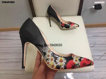 New Flower print Black Patent Leather Wonen Pumps Fashion Office Shoes Women Sexy High Heels Shoes Women's Party Wedding Shoes
New Flower print Black Patent Leather Wonen Pumps Fashion Office Shoes Women Sexy High Heels Shoes Women's Party Wedding Shoes