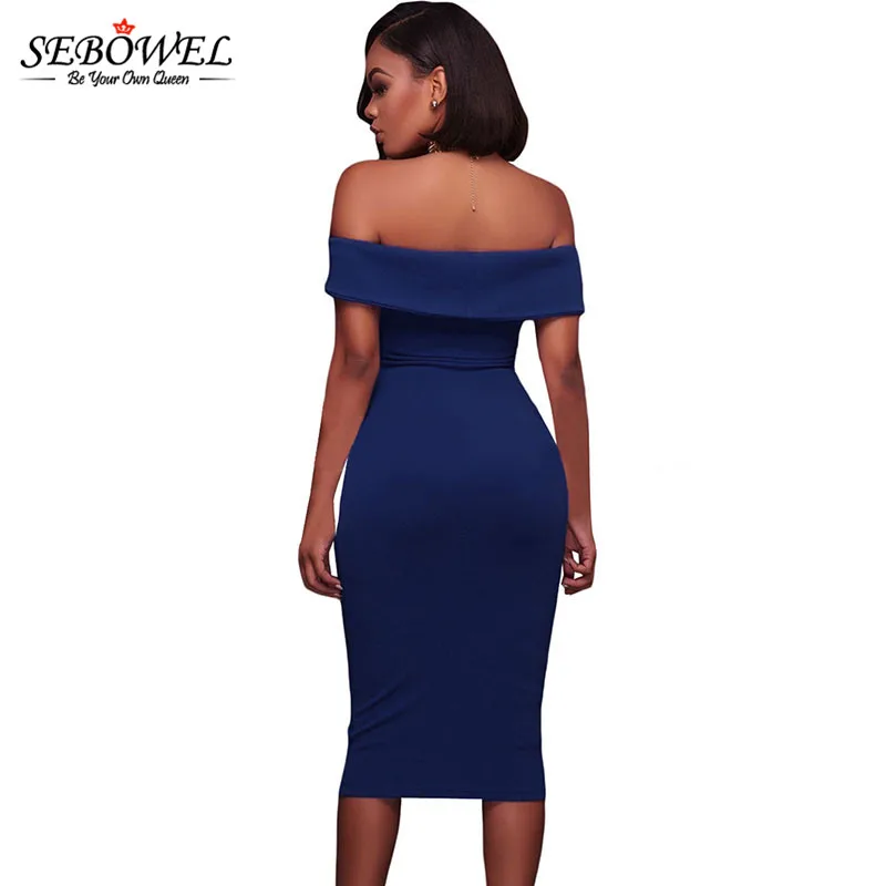 Royal-Blue-Ruched-Off-Shoulder-Bodycon-Midi-Dress-LC61507-5-3