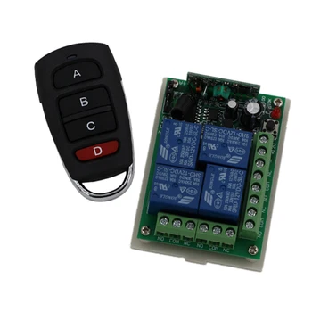 New DC24V 315/433MHZ RF 4CH Wireless Remote Control System Receiver + Transimitter with 4Key Wireless Switch for Smart Home
New DC24V 315/433MHZ RF 4CH Wireless Remote Control System Receiver + Transimitter with 4Key Wireless Switch for Smart Home