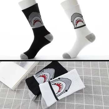 Men Socks Cartoon Shark Casual Hiphop Style Cotton Crew Socks Skateboard Sporty Korea Animal Student Funny Socks White Black
Men Socks Cartoon Shark Casual Hiphop Style Cotton Crew Socks Skateboard Sporty Korea Animal Student Funny Socks White Black