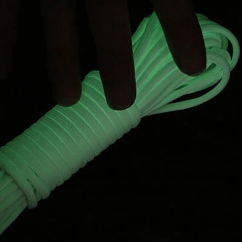 

4 Colors Glow in the dark Luminous Paracord 550 100FT Cord Lanyard Rope 7 Strands Cores Outdoor Survival Wholesale