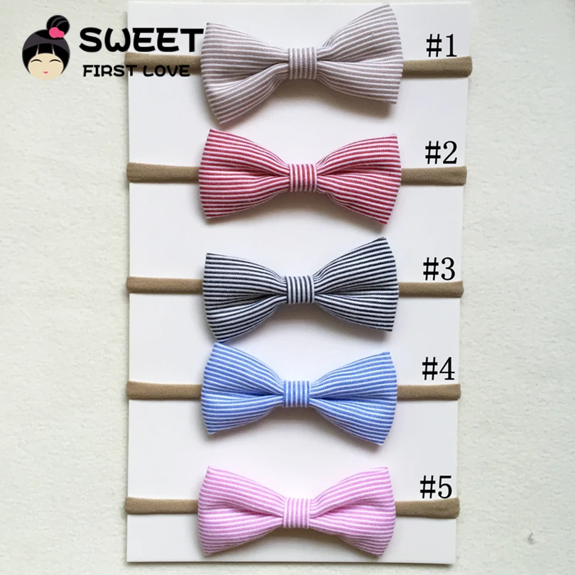5pcs/lot Handmade Stripped Bow Headbands Cute Kid Girls Cotton Headwear Elastic Nylon Bowknot Headband hair accessories
5pcs/lot Handmade Stripped Bow Headbands Cute Kid Girls Cotton Headwear Elastic Nylon Bowknot Headband hair accessories