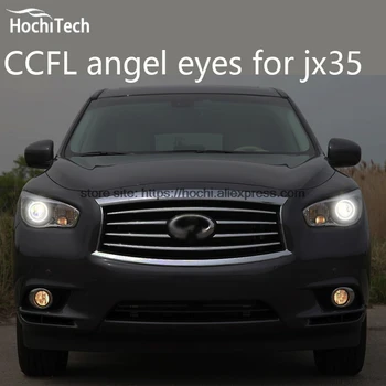 

HochiTech WHITE 6000K CCFL Headlight Halo Angel Demon Eyes Kit angel eyes light for nissan Infiniti JX35 2011 2012 2013