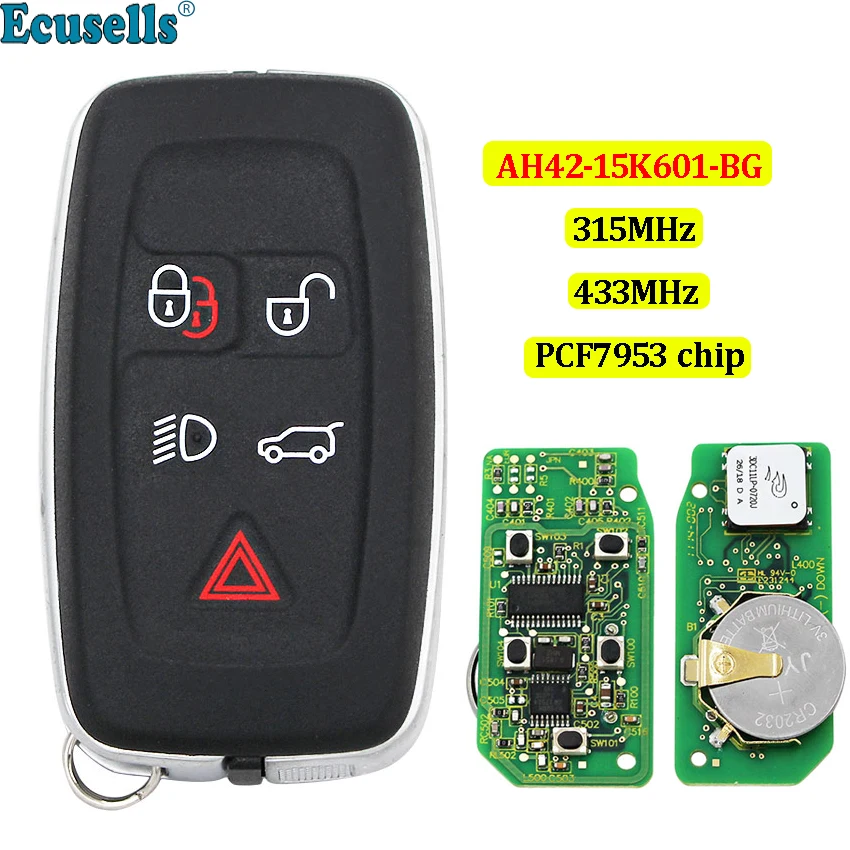 Smart Card keyless entry Remote Key Fob 5 Button 315Mhz 434mhz for Land Rover Range Rover Evoque Sport AH42-15K601-BG
Smart Card keyless entry Remote Key Fob 5 Button 315Mhz 434mhz for Land Rover Range Rover Evoque Sport AH42-15K601-BG