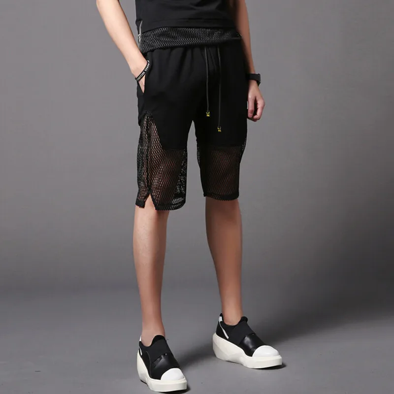 Men summer 2017 fashion hollow out black shorts mesh patchwork night club stage hip hop short pants men vintage punk sexy shorts
Men summer 2017 fashion hollow out black shorts mesh patchwork night club stage hip hop short pants men vintage punk sexy shorts