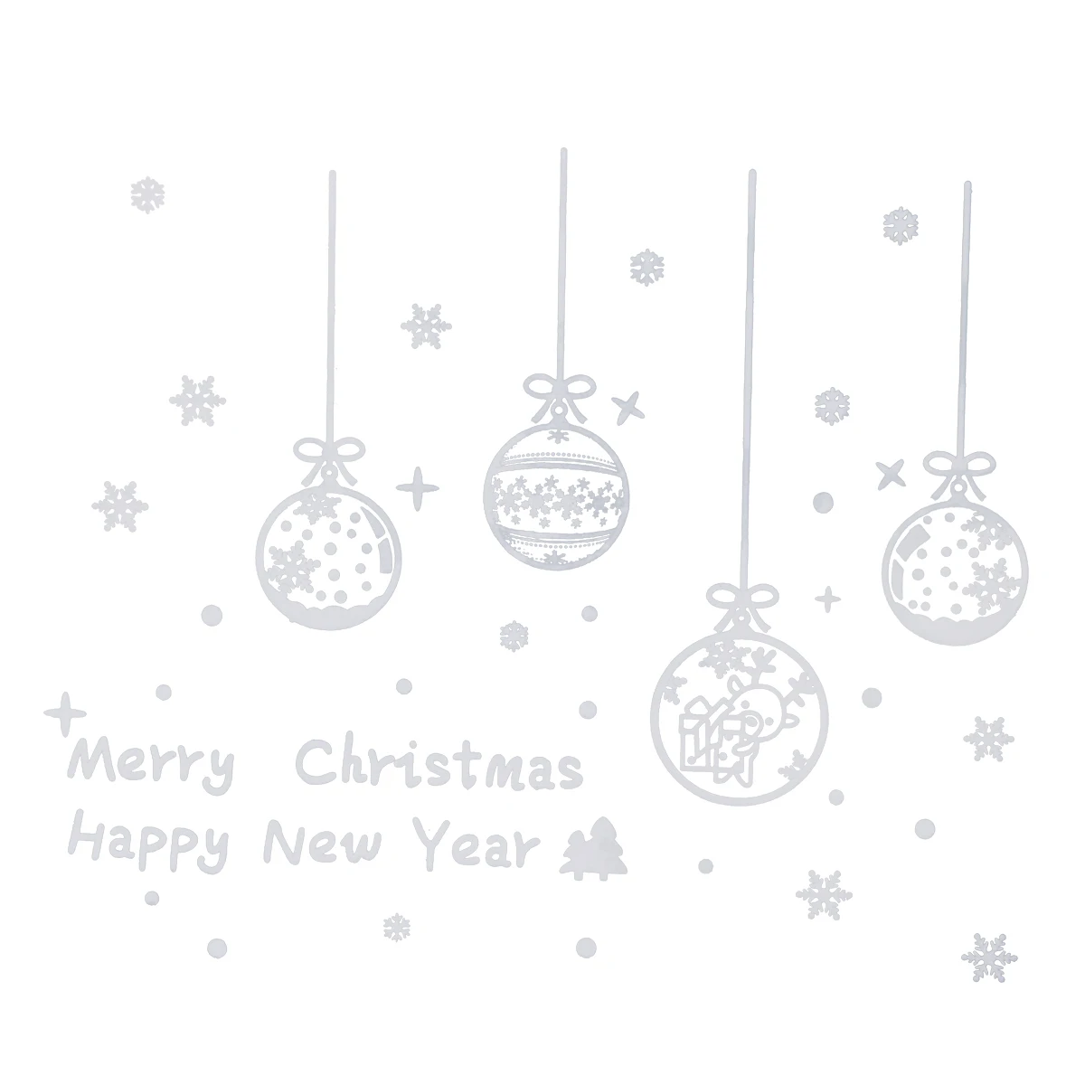 1pc Merry Christmas Window Stickers Christmas Baubles Snowflakes DIY Showcase Clings Glass Door Stickers for New Year Home Decor 
1pc Merry Christmas Window Stickers Christmas Baubles Snowflakes DIY Showcase Clings Glass Door Stickers for New Year Home Decor