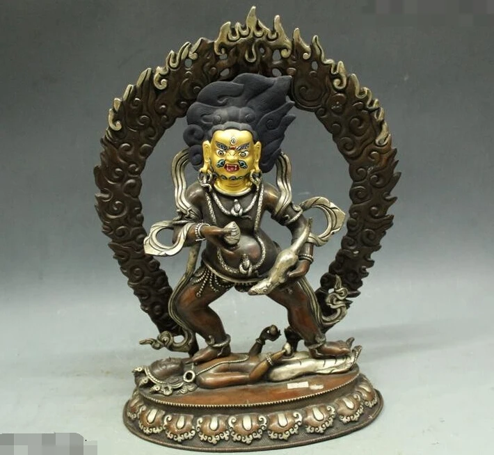 R0720 Details about 17"Tibet Buddhism Purple Bronze Gild Stand Money Mahakala Jambhala Buddha Statue
R0720 Details about 17"Tibet Buddhism Purple Bronze Gild Stand Money Mahakala Jambhala Buddha Statue