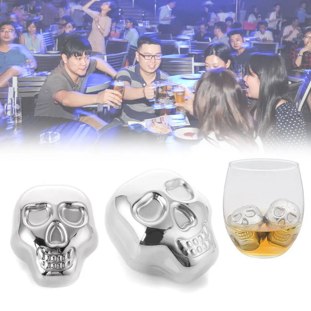 Stainless Steel Skull Shape Ice Cube Drink Cooler Wine Party Whiskey Stone Beer Ice Cooler Cube for Bar Kitchen
Stainless Steel Skull Shape Ice Cube Drink Cooler Wine Party Whiskey Stone Beer Ice Cooler Cube for Bar Kitchen