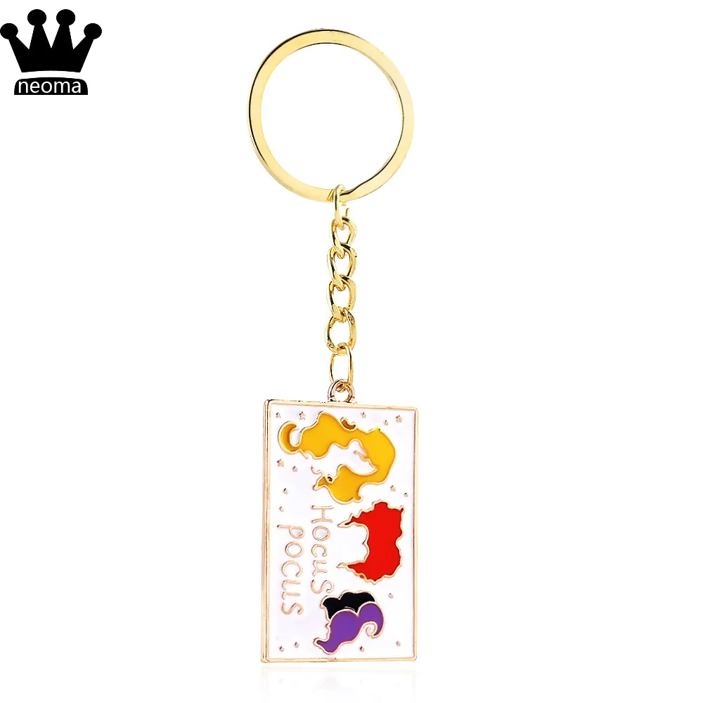 Hocus Pocus Winifred Mary Sarah Wig Hairstyle Enamel Keychain Fashion Funny Key Chain For Women Men Jewelry
Hocus Pocus Winifred Mary Sarah Wig Hairstyle Enamel Keychain Fashion Funny Key Chain For Women Men Jewelry