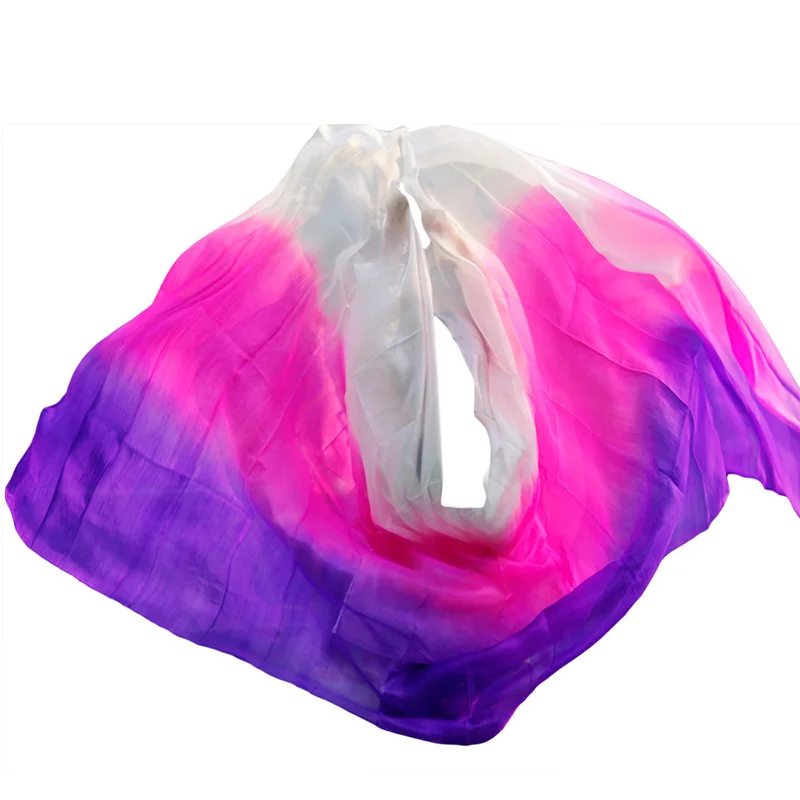 New style Belly dance veils 100% silk veils handmade gradual color veils can be customized
New style Belly dance veils 100% silk veils handmade gradual color veils can be customized