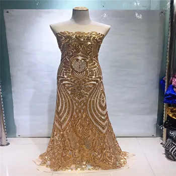 2020 Newest Arrival Beautiful French Sequins Lace Fabric Net Gold Fashionable Bright African Lace Fabric For Party Dress
2020 Newest Arrival Beautiful French Sequins Lace Fabric Net Gold Fashionable Bright African Lace Fabric For Party Dress