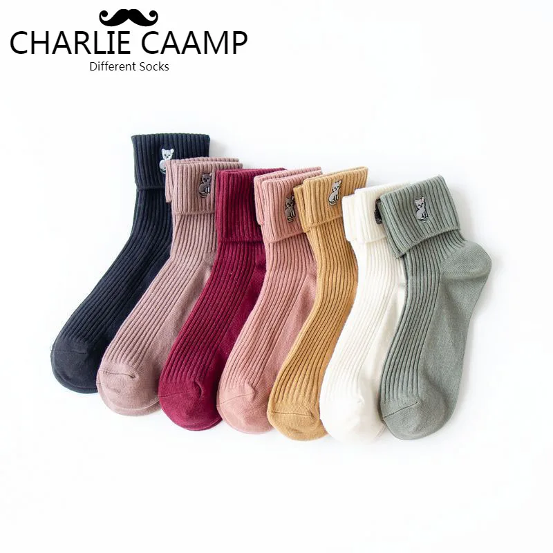 Women Embroidered Cotton Socks 2018 Autumn Winter Fashion New 7 Color Double Needle Cute Cartoon Kitten Ladies Trend Socks L121
Women Embroidered Cotton Socks 2018 Autumn Winter Fashion New 7 Color Double Needle Cute Cartoon Kitten Ladies Trend Socks L121