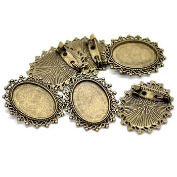 10Pcs Bronze Tone Oval Metal Cabochon Cameo Frame Setting Brooches Crafts Making Findings 3.5x3cm(Fit 25x18mm)
10Pcs Bronze Tone Oval Metal Cabochon Cameo Frame Setting Brooches Crafts Making Findings 3.5x3cm(Fit 25x18mm)