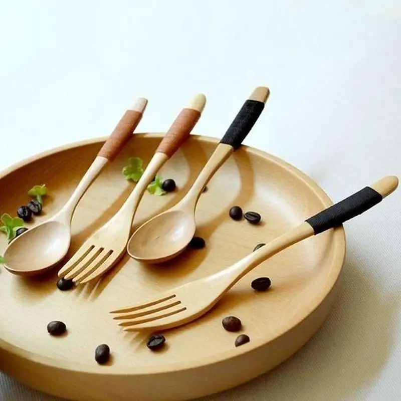 Hoomall Spoon Wooden Kink Spoon Fork Set 2pcs Teaspoon Flatware Set Catering Small Stirring SpoonCooking Spoon Utensil
Hoomall Spoon Wooden Kink Spoon Fork Set 2pcs Teaspoon Flatware Set Catering Small Stirring SpoonCooking Spoon Utensil