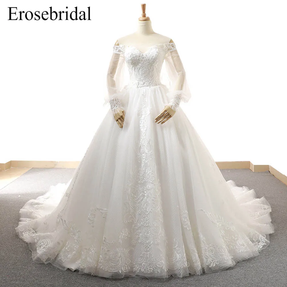 New 2019 Embroidery Ball Gown Wedding Dress Long Sleeve Bridal Gowns Elegant Lace Up Back Appliques Skirt Vestido De Noiva
New 2019 Embroidery Ball Gown Wedding Dress Long Sleeve Bridal Gowns Elegant Lace Up Back Appliques Skirt Vestido De Noiva