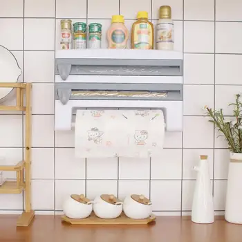 Bathroom Wall-Mount Preservative Film Dispenser Paper Towel Holder Rack Kitchen Sauce Bottle Storage Rack Paper Towel Holder
Bathroom Wall-Mount Preservative Film Dispenser Paper Towel Holder Rack Kitchen Sauce Bottle Storage Rack Paper Towel Holder