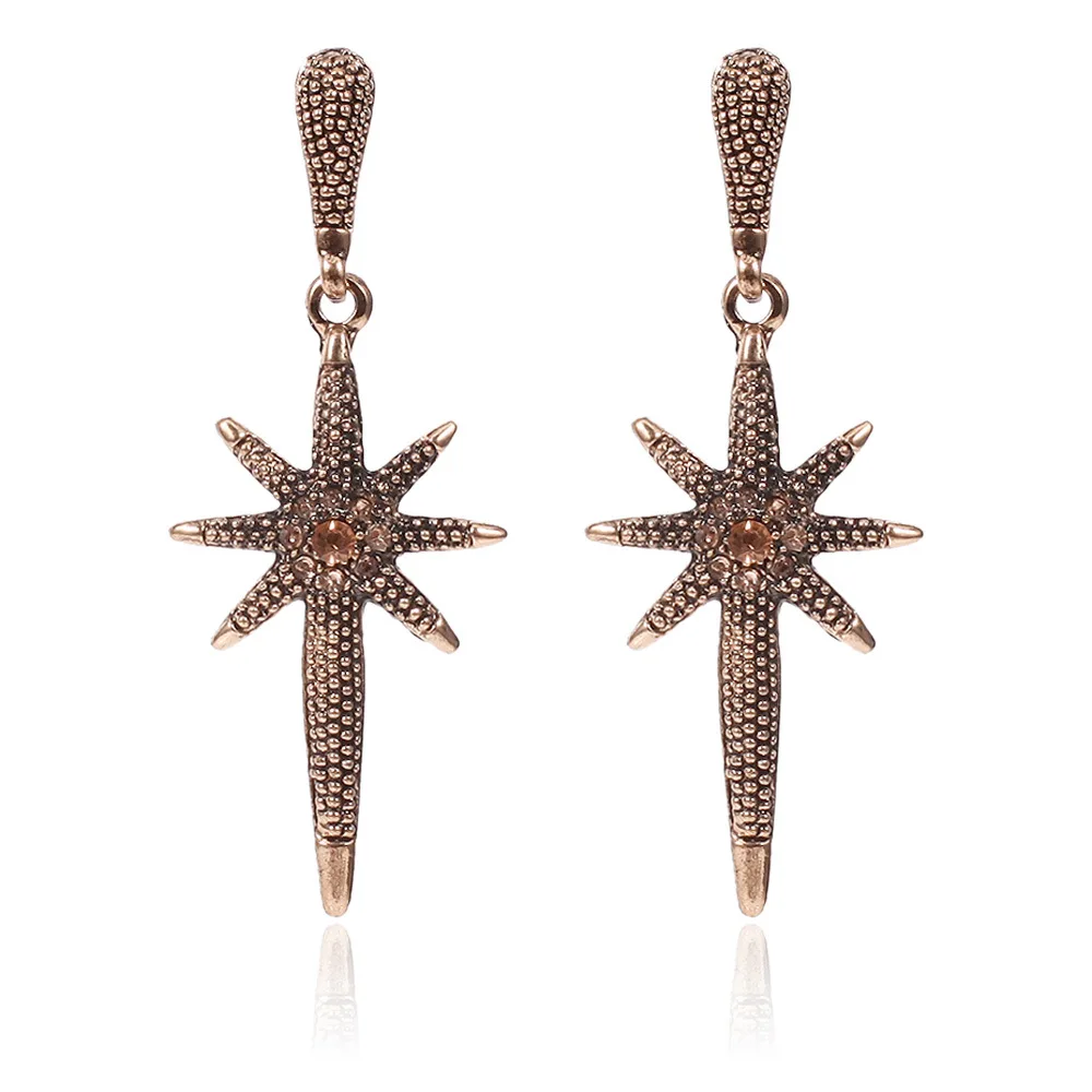 HC Trendy Metal Starfish Earrings Vintage Crystal Long Simple Style Women Party Jewelry Antique Brass Silver Alloy Earrings F
HC Trendy Metal Starfish Earrings Vintage Crystal Long Simple Style Women Party Jewelry Antique Brass Silver Alloy Earrings F