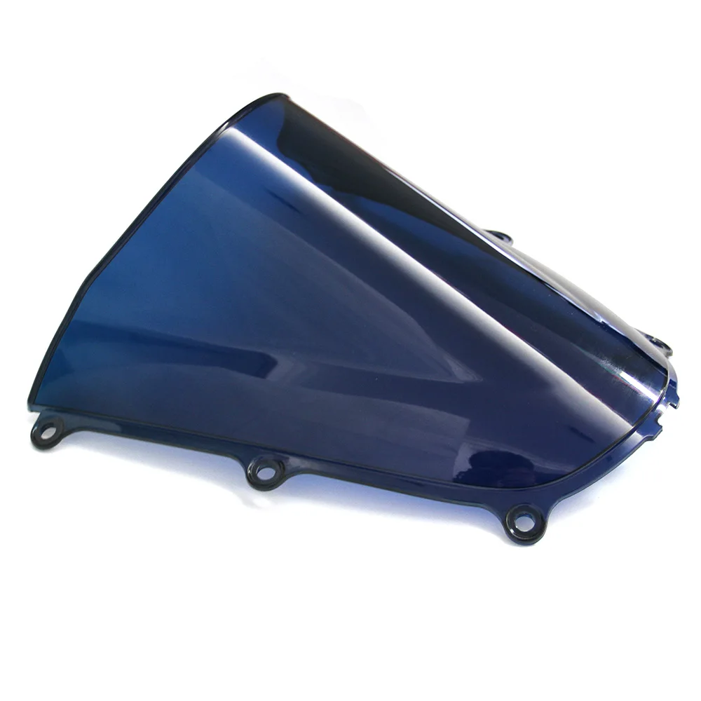 Deep Iridium Motorcycle Double Bubble WindScreen Windshield Wind Deflectors Motorbike Screen Airflow For Kawasaki ZZR400 ZX400N ZZR600 ZZR 600E