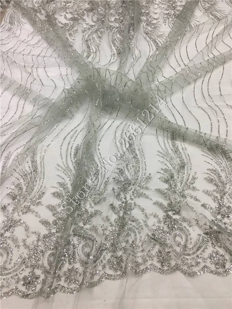 New glued glitter lace fabric fashion BZL-72717 African tulle lace fabric with glitter in silver color
New glued glitter lace fabric fashion BZL-72717 African tulle lace fabric with glitter in silver color