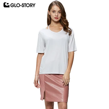 GLO-STORY 2018 Women Casual T-Shirt V-Neck Hollow Sling Tops For Women Ladies Female T-Shirt WPO-1802
GLO-STORY 2018 Women Casual T-Shirt V-Neck Hollow Sling Tops For Women Ladies Female T-Shirt WPO-1802