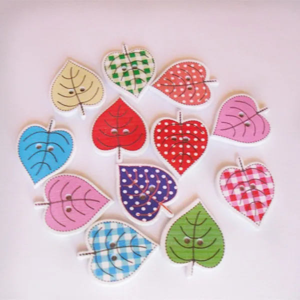 50pcs/bag Leaf Style Wood Buttons Mixed Colors 2-Holes Printed Decorative Wooden Buttons Sewing Materials Needlework Accessories
50pcs/bag Leaf Style Wood Buttons Mixed Colors 2-Holes Printed Decorative Wooden Buttons Sewing Materials Needlework Accessories
